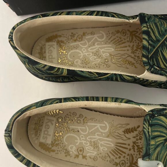 New Keds Rifle Paper Co slip-on Anchor Slip RF Palms BLK sneakers shoes palm - Picture 3 of 7